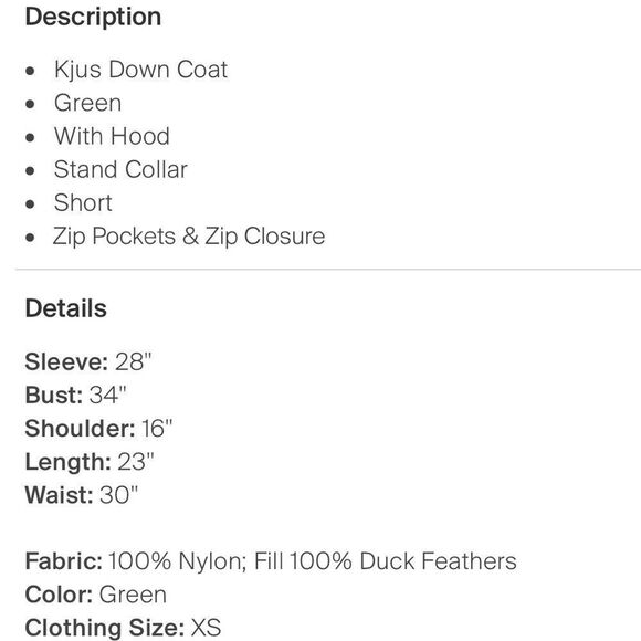 KJUS Puffer Reversible NAHLA Green Grey DOWN JACKET Pertex Quantum Size XS - Picture 6 of 10